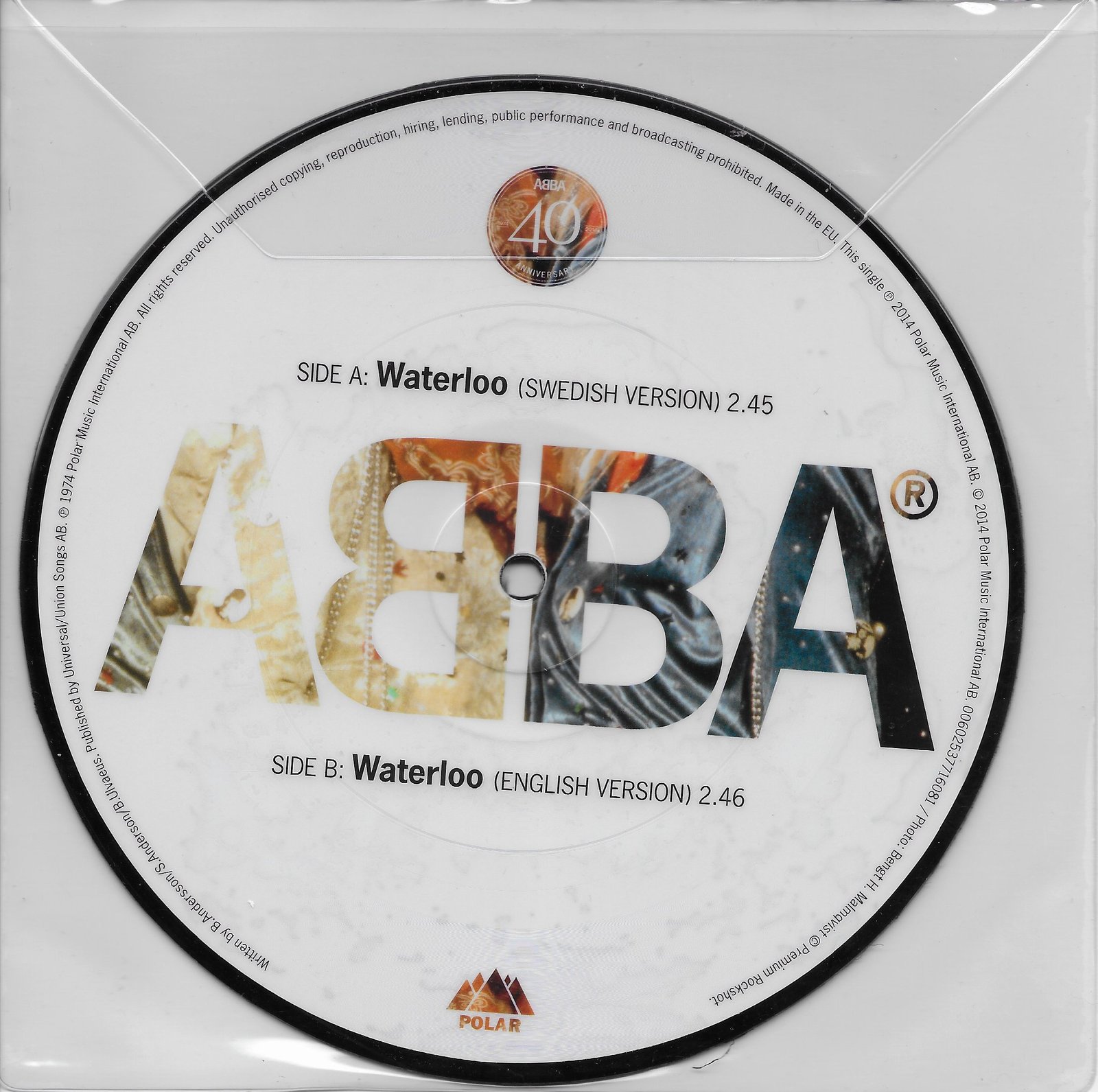 Picture of 00602537716081 Waterloo - 40th anniversary by artist B. Andersson / B. Ulvaeus / ABBA 